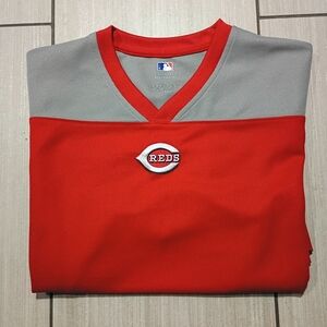 Reds Red and Gray Men's Jersey